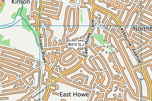 BH10 5LJ map - OS VectorMap District (Ordnance Survey)