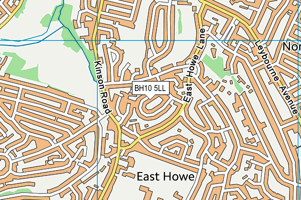 BH10 5LL map - OS VectorMap District (Ordnance Survey)