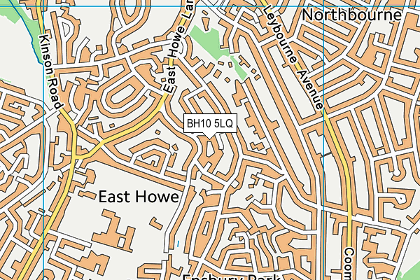 BH10 5LQ map - OS VectorMap District (Ordnance Survey)