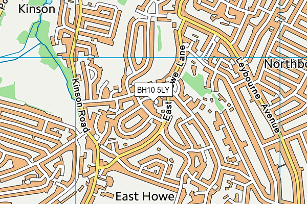 BH10 5LY map - OS VectorMap District (Ordnance Survey)