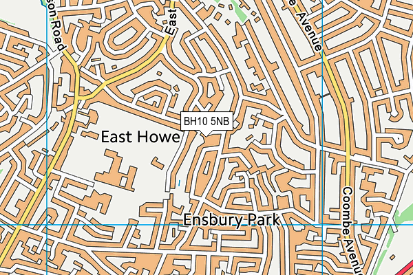 BH10 5NB map - OS VectorMap District (Ordnance Survey)