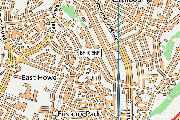 BH10 5NF map - OS VectorMap District (Ordnance Survey)