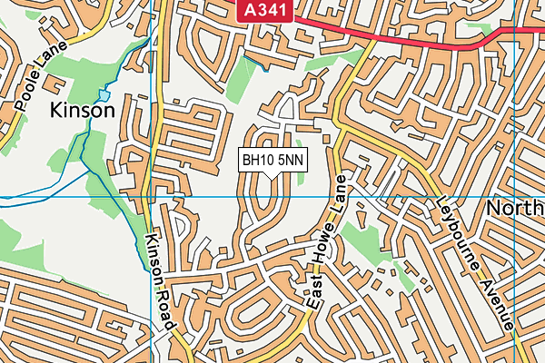 BH10 5NN map - OS VectorMap District (Ordnance Survey)
