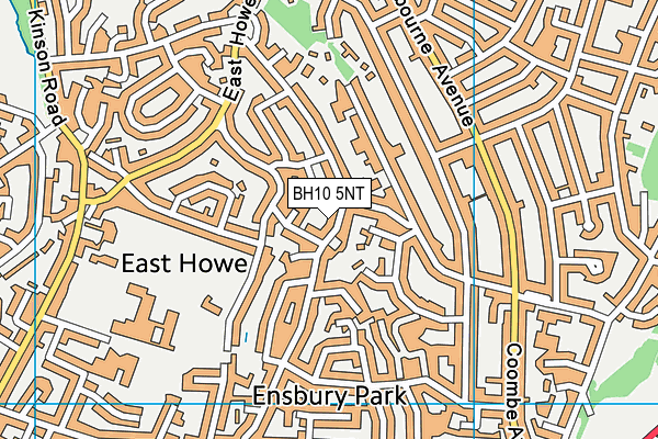 BH10 5NT map - OS VectorMap District (Ordnance Survey)