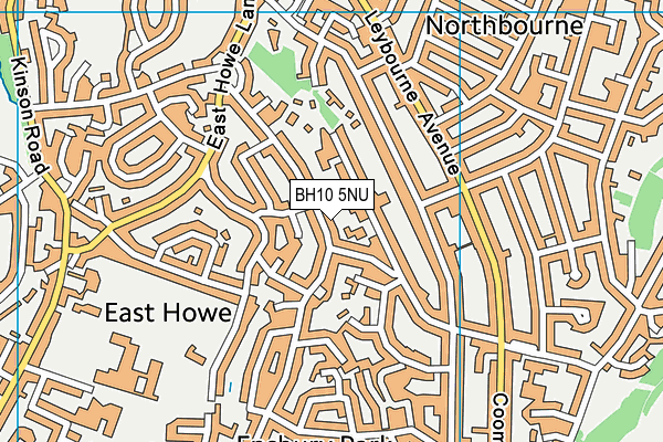 BH10 5NU map - OS VectorMap District (Ordnance Survey)