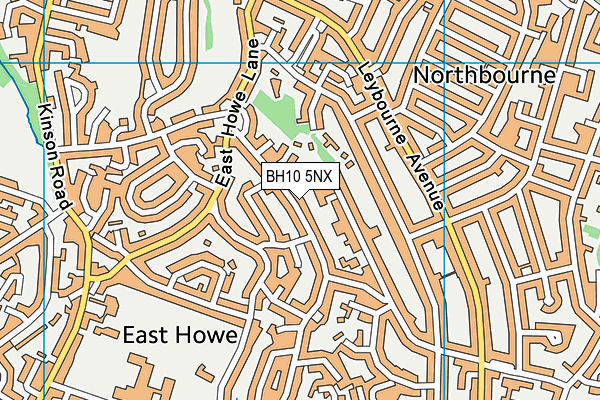 BH10 5NX map - OS VectorMap District (Ordnance Survey)