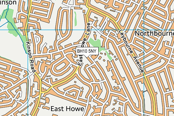 BH10 5NY map - OS VectorMap District (Ordnance Survey)