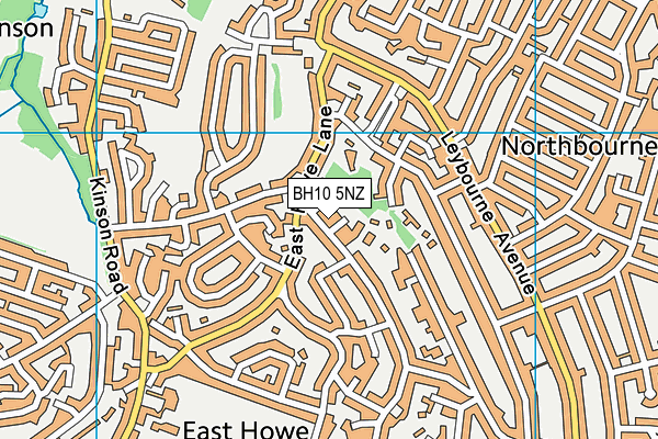 BH10 5NZ map - OS VectorMap District (Ordnance Survey)