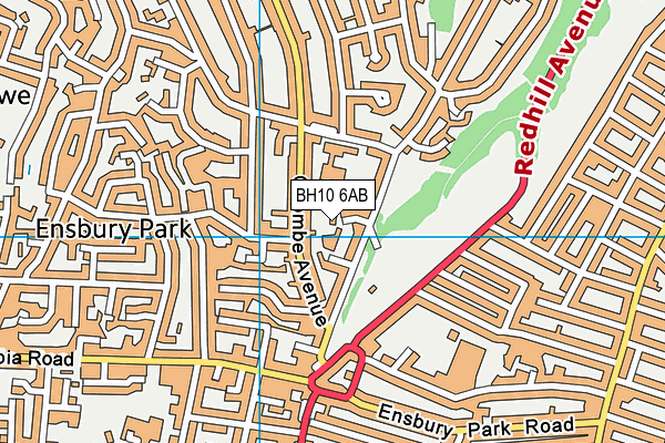 BH10 6AB map - OS VectorMap District (Ordnance Survey)