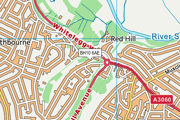 BH10 6AE map - OS VectorMap District (Ordnance Survey)