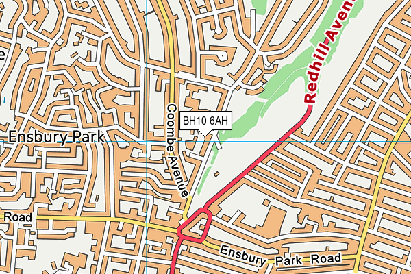 BH10 6AH map - OS VectorMap District (Ordnance Survey)