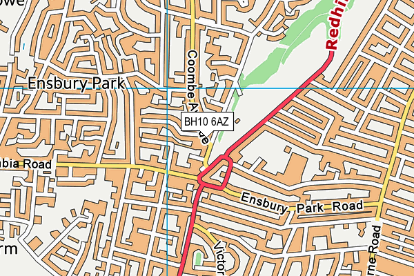 BH10 6AZ map - OS VectorMap District (Ordnance Survey)