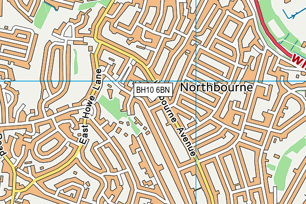 BH10 6BN map - OS VectorMap District (Ordnance Survey)