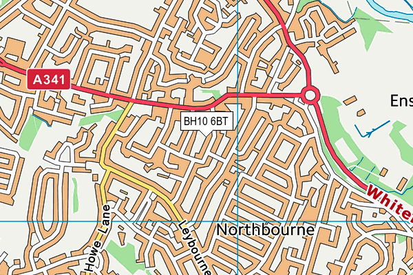 BH10 6BT map - OS VectorMap District (Ordnance Survey)