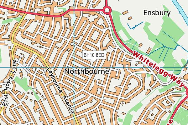 BH10 6ED map - OS VectorMap District (Ordnance Survey)