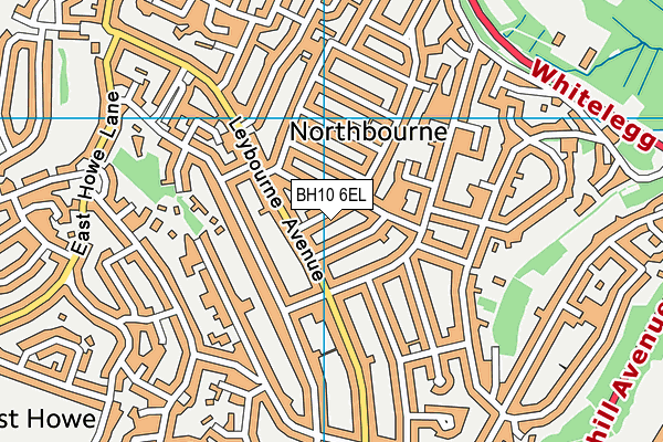 BH10 6EL map - OS VectorMap District (Ordnance Survey)