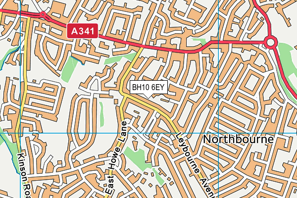 BH10 6EY map - OS VectorMap District (Ordnance Survey)