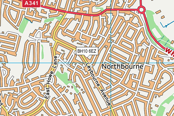 BH10 6EZ map - OS VectorMap District (Ordnance Survey)