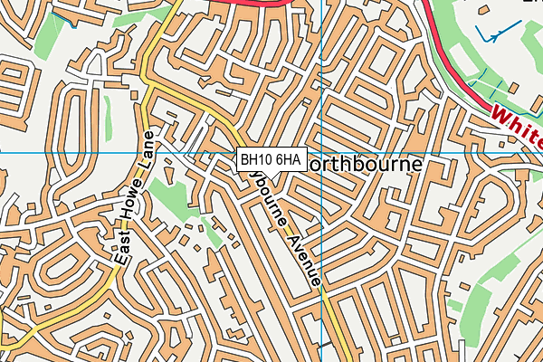 BH10 6HA map - OS VectorMap District (Ordnance Survey)