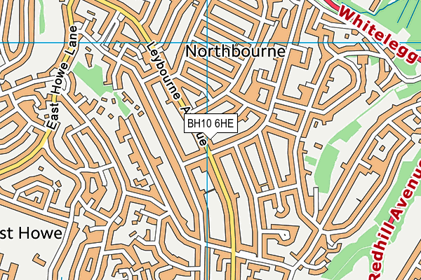 BH10 6HE map - OS VectorMap District (Ordnance Survey)