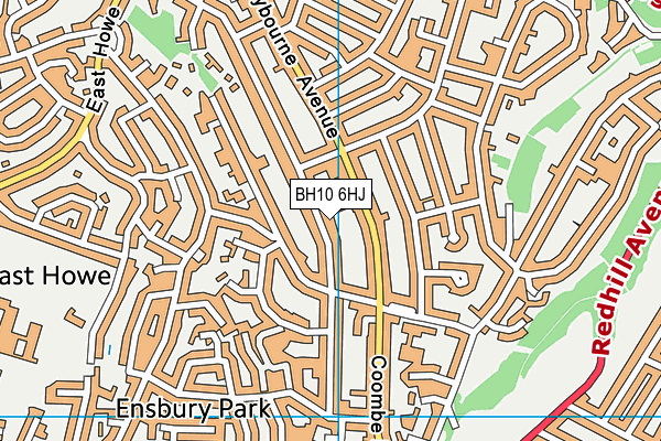 BH10 6HJ map - OS VectorMap District (Ordnance Survey)