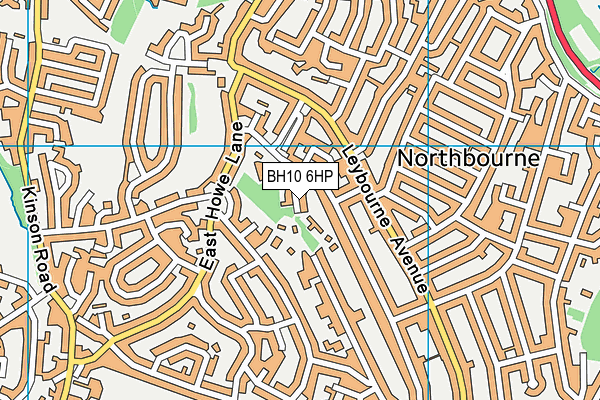 BH10 6HP map - OS VectorMap District (Ordnance Survey)