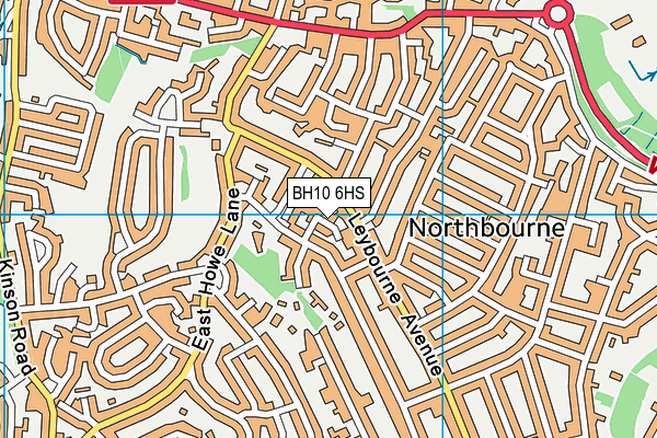 BH10 6HS map - OS VectorMap District (Ordnance Survey)