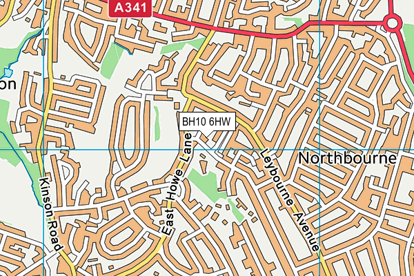 BH10 6HW map - OS VectorMap District (Ordnance Survey)