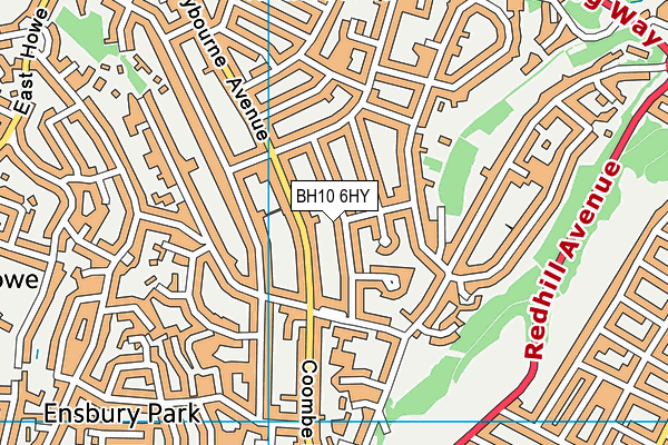 BH10 6HY map - OS VectorMap District (Ordnance Survey)