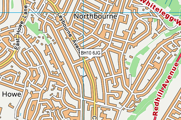 BH10 6JG map - OS VectorMap District (Ordnance Survey)