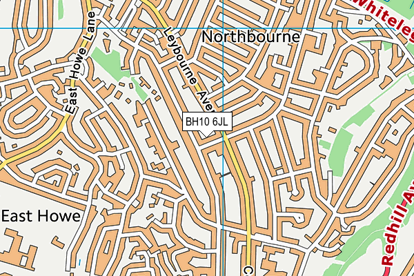 BH10 6JL map - OS VectorMap District (Ordnance Survey)