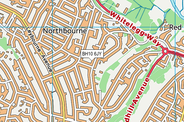 BH10 6JY map - OS VectorMap District (Ordnance Survey)