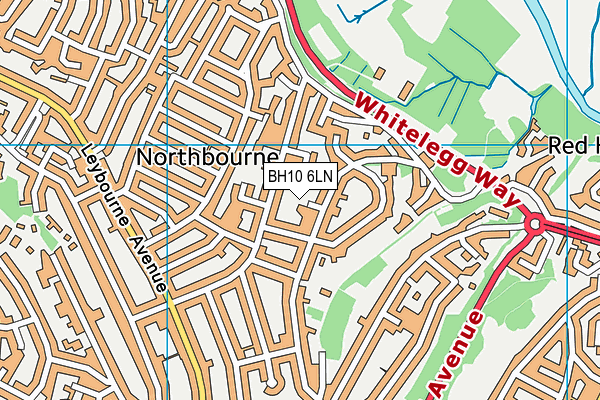 BH10 6LN map - OS VectorMap District (Ordnance Survey)