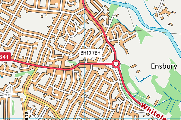 BH10 7BH map - OS VectorMap District (Ordnance Survey)