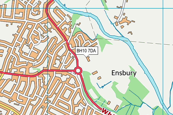 BH10 7DA map - OS VectorMap District (Ordnance Survey)