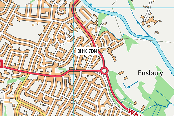 BH10 7DN map - OS VectorMap District (Ordnance Survey)