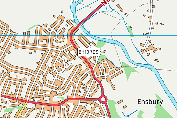 BH10 7DS map - OS VectorMap District (Ordnance Survey)