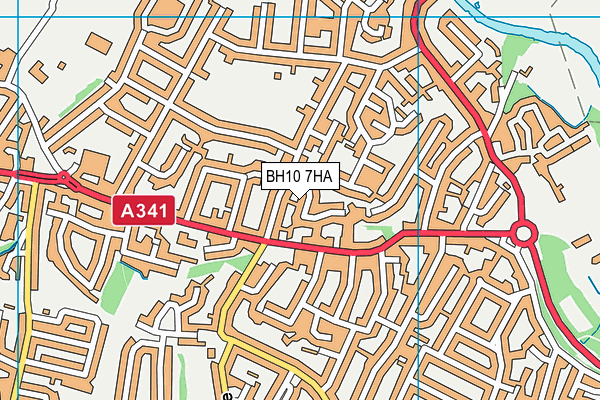 BH10 7HA map - OS VectorMap District (Ordnance Survey)