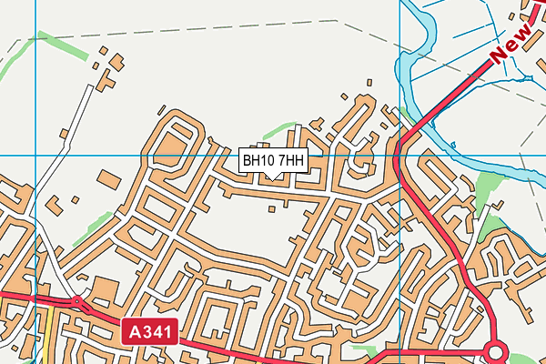 BH10 7HH map - OS VectorMap District (Ordnance Survey)