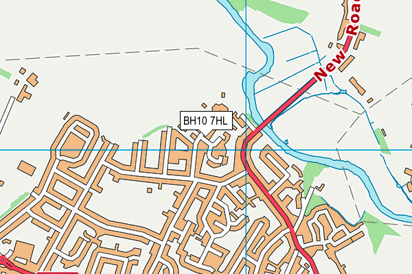 BH10 7HL map - OS VectorMap District (Ordnance Survey)