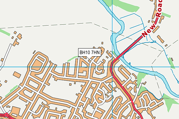 BH10 7HN map - OS VectorMap District (Ordnance Survey)