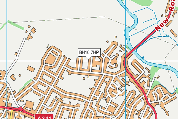 BH10 7HP map - OS VectorMap District (Ordnance Survey)