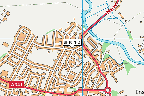 BH10 7HQ map - OS VectorMap District (Ordnance Survey)