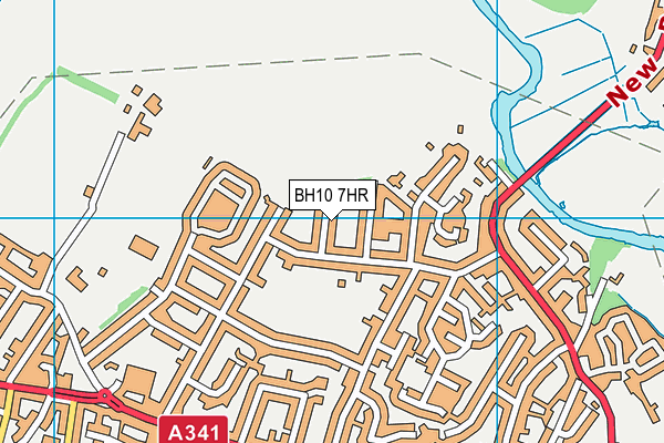 BH10 7HR map - OS VectorMap District (Ordnance Survey)