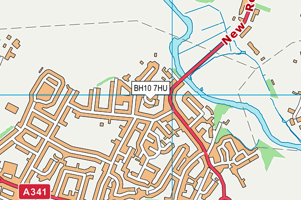 BH10 7HU map - OS VectorMap District (Ordnance Survey)