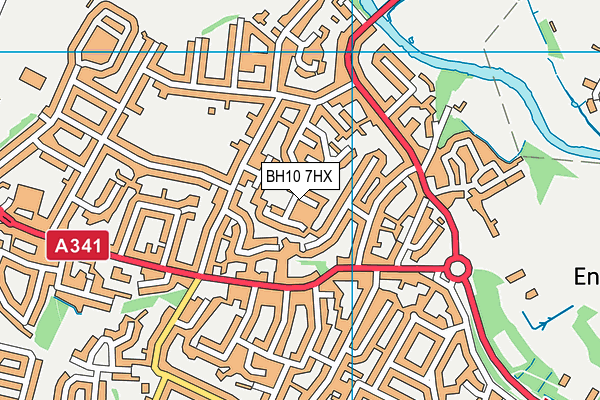 BH10 7HX map - OS VectorMap District (Ordnance Survey)