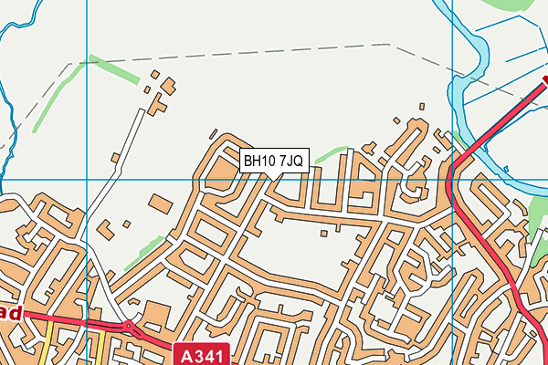 BH10 7JQ map - OS VectorMap District (Ordnance Survey)
