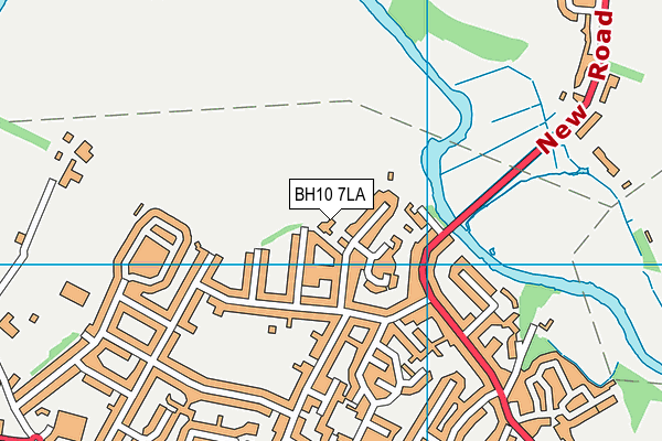 BH10 7LA map - OS VectorMap District (Ordnance Survey)