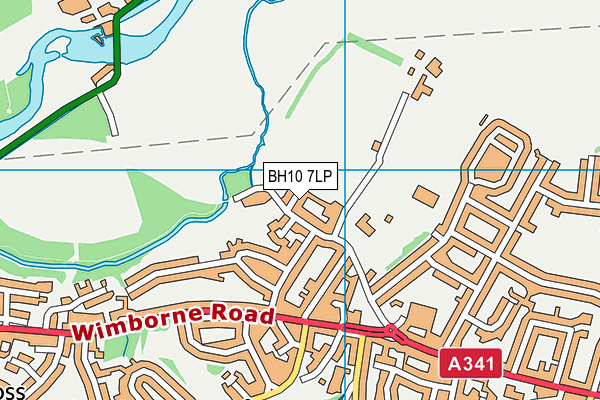 BH10 7LP map - OS VectorMap District (Ordnance Survey)