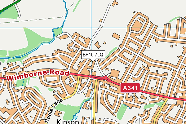 BH10 7LQ map - OS VectorMap District (Ordnance Survey)